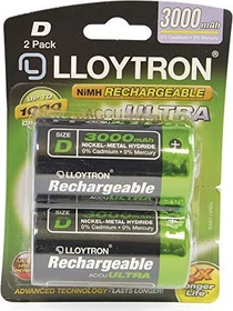 Lloytron AccuUltra Mono D NiMH 3000mAh, 2er-Pack