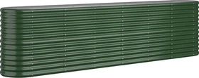 vidaXL Stahl Hochbeet oval 260x40cm grün