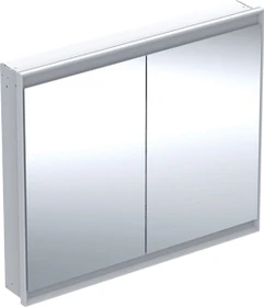 Geberit ONE Spiegelschrank ComfortLight, 2 Türen, UP-Montage, 105cm, weiß/Aluminium pulverbeschichtet