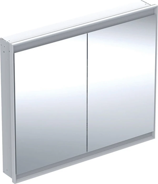 Geberit ONE Spiegelschrank ComfortLight, 2 Türen, UP-Montage, 105cm, weiß/Aluminium pulverbeschichtet