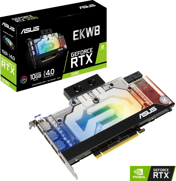 ASUS GeForce RTX 3080 EKWB, RTX3080-10G-EK, 10GB GDDR6X, HDMI, 3x DP