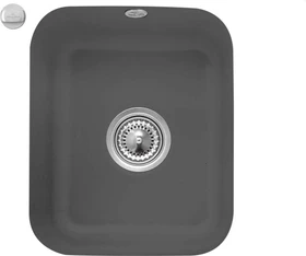 Villeroy & Boch Cisterna 45 Unterbau Becken mittig mit Ablauffernbedienung graphite