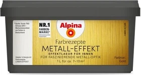Alpina Farben Farbrezepte Innenfarbe metall-effekt gold, 1l