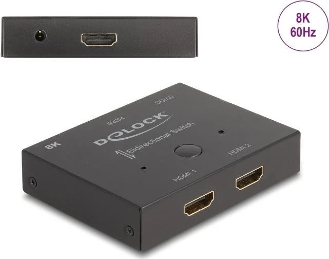DeLOCK HDMI 2-1 Switch bidirektional 8K 60 Hz