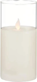 Star Trading M-Twinkle Stumpenkerze 15cm weiß LED 1x warmweiß, 1 Stück