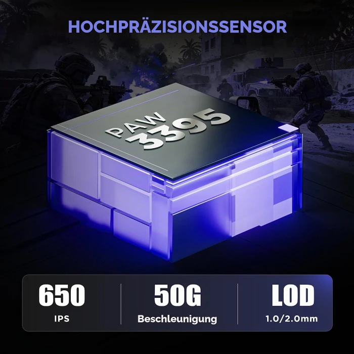 Yunzii M2 Dual 8K Custom Wireless Gaming Maus, weiß, USB/Bluetooth