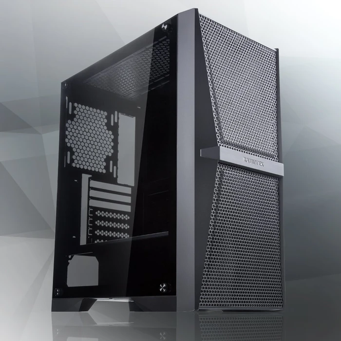 Raijintek Silenos MS, schwarz, Glasfenster