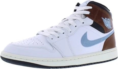 Nike Air Jordan 1 Mid SE white/black/sail/blue grey (Herren)