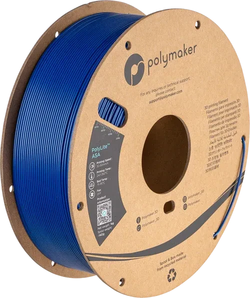 Polymaker PolyLite ASA, blau, Spule, 1.75mm, 1.00kg