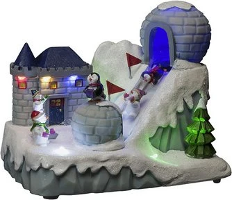 Konstsmide Motiv Szenerie Skipiste 16.5cm LED 8x mehrfarbig