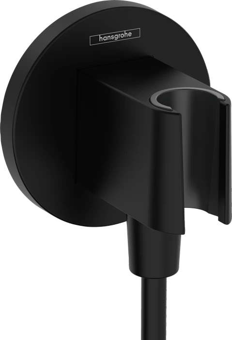 Hansgrohe FixFit S Wandanschluss mit Brausehalter mattschwarz