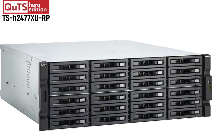 QNAP QuTS hero TS-h2477XU-RP-3700X-32G 2TB, 32GB RAM, 2x SFP+ 10Gb/s, 2x RJ-45 1000Base-T, 4HE