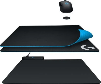 Logitech G Powerplay, kabelloses Ladesystem für Gaming-Mäuse, 340x280mm, 4mm hoch, schwarz