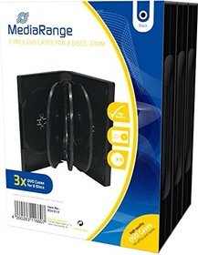 MediaRange DVD-Hülle für 8 Discs, schwarz, 3 Stück