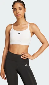 adidas Aeroreact Training 3-Streifen Sport-BH weiß (Damen)