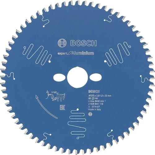 Bosch Professional Expert for Aluminium Kreissägeblatt 68Z, 225x1.8x30mm, 1 Stück