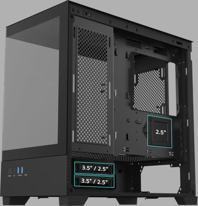 GIGABYTE C201 Panoramic, Glasfenster