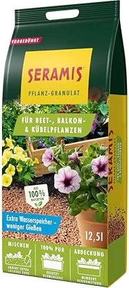 Seramis Pflanz-Granulat für Beet-, Balkon- & Kübelpflanzen, 12.5l