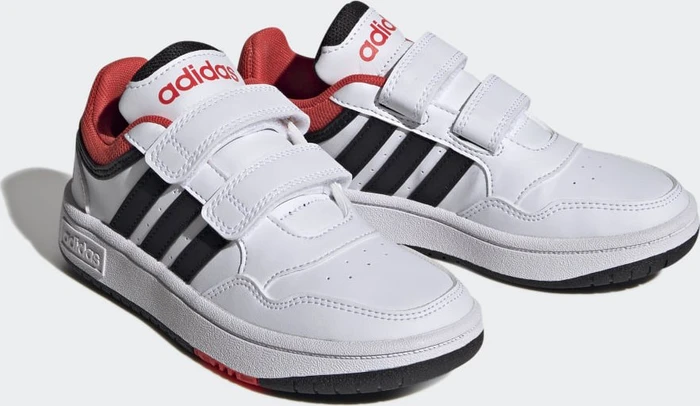 adidas Hoops cloud white/core black/bright red (Junior)