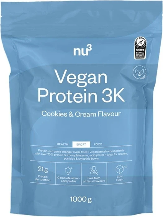 Nu3 Vegan 3K Protein Cookies-Cream 1000g