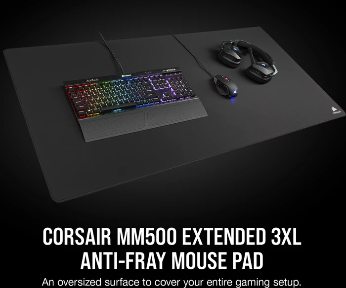 Corsair MM500 Premium Anti-Fray Cloth Gaming Mouse Pad - Extended 3XL