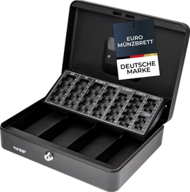 HMF 4215 Geldkassette, schwarz, Schlüsselschloss