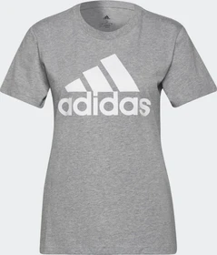 adidas Loungewear Essentials Logo T-Shirt kurzarm medium grey heather/white (Damen)