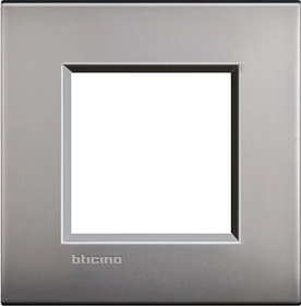 Bticino LivingLightAIR Abdeckrahmen Europe 1fach 2 Module, nickel
