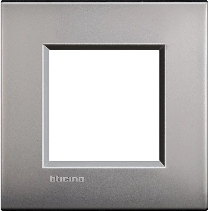 Bticino LivingLightAIR Abdeckrahmen Europe 1fach 2 Module, nickel