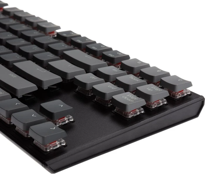 Keychron K1 V4, 80% TKL, LEDs RGB, schwarz, Gateron LOW PROFILE RED, USB/Bluetooth, US
