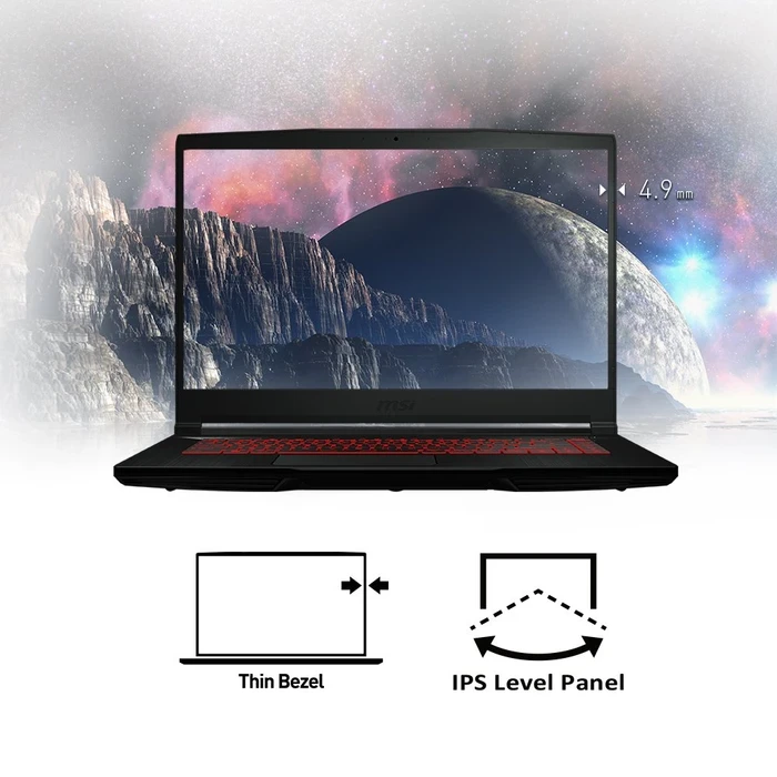 MSI GF63 Thin 11UC-634, Core i5-11400H, 16GB RAM, 512GB SSD, GeForce RTX 3050, DE