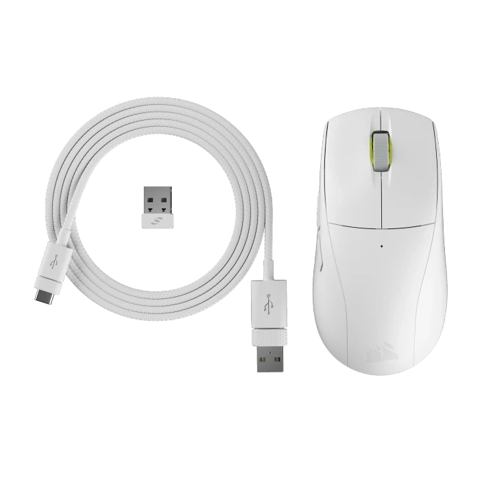 Corsair M75 AIR Ultra-Lightweight Wireless Gaming Mouse, weiß, USB/Bluetooth