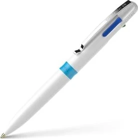 Schneider 4 Farben Multiminenstift Kugelschreiber mehrfarbig, weiß/hellblau