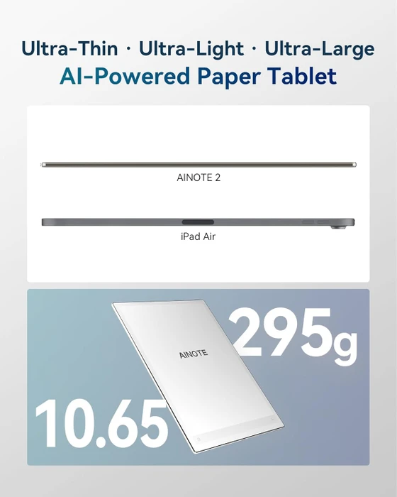 iFLYTEK AINOTE 2 - E-Ink-Tablet/digitales Notizbuch mit Sprach-zu-Text-Funktion