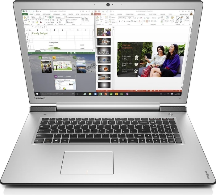 Lenovo IdeaPad 700-17ISK, silber, Core i5-6300HQ, 8GB RAM, 256GB SSD, 1TB HDD, GeForce GTX 950M, DE