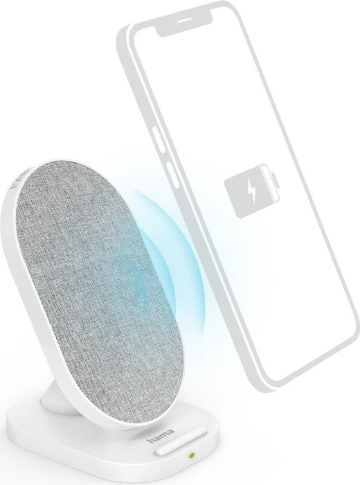Hama Wireless Charger QI-FC10S-Fab 10W kabellose Smartphone-Ladestation weiß