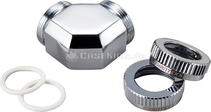 Phanteks Glacier Verbinder für Rohre 90° 16mm chrome