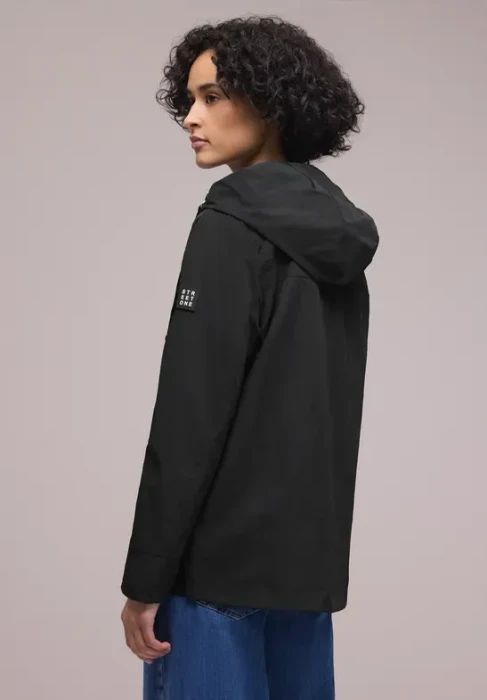 Street One Kapuze und Zipper Jacke schwarz (Damen)