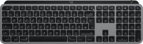Logitech Keys S for Mac, Space Gray, schwarz/grau, LEDs weiß, Logi Bolt, USB/Bluetooth, DE (920-011623)