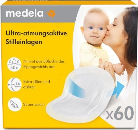 Medela Ultra atmungsaktive Einweg-Stilleinlagen, 60 Stück