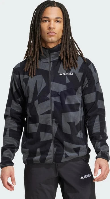 adidas Terrex Multi Printed Fleece Jacke black/carbon (Herren)