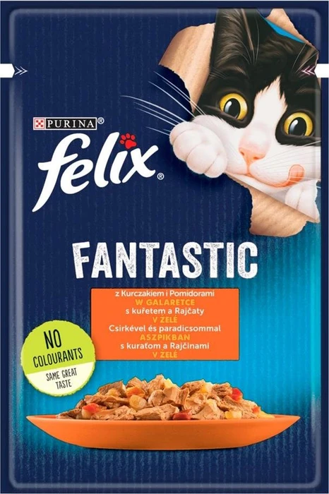 Purina Felix So gut wie es aussieht mit Huhn und Tomate in Gelee, 85g