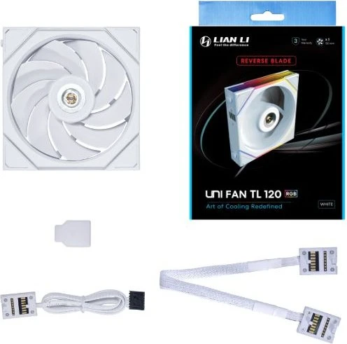 Lian Li Uni Fan TL 120 RGB Reverse Blade, weiß, 120mm