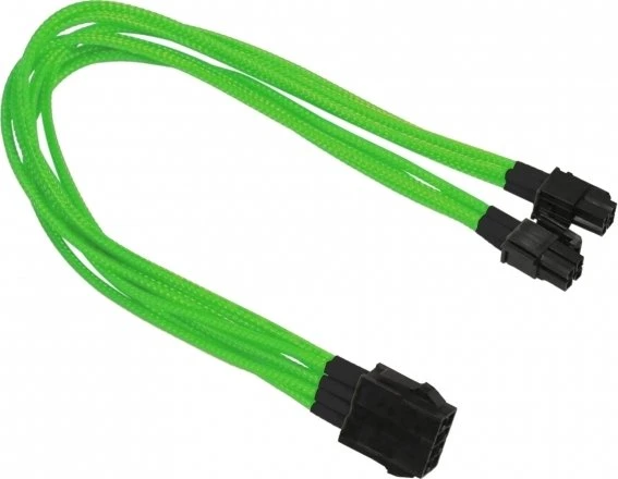 Nanoxia 8-Pin EPS12V Verlängerung 30cm, sleeved neon-grün