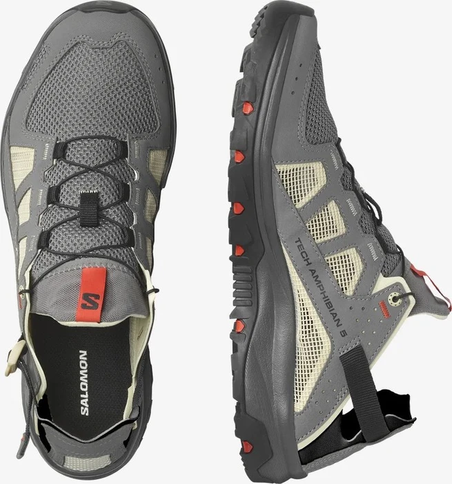 Salomon Techamphibian 5 pewter/moth/fiery red (Herren)