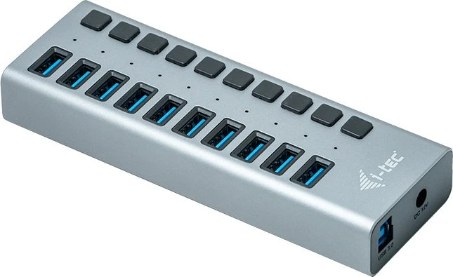 i-tec USB-Hub, 10x USB-A 3.0, USB-B 3.0 [Buchse]