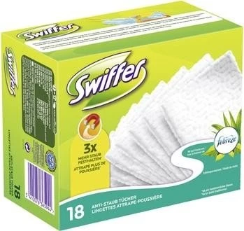 Swiffer Trocken Febrezeduft Wischtücher Nachfüllpack, 18 Stück