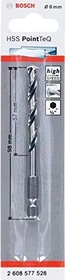 Bosch Professional HSS PointTeQ Spiralbohrer, 6x57x98mm, 1 Stück
