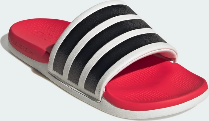 adidas Comfort Adilette 2.0 crystal white/core black/lucid red
