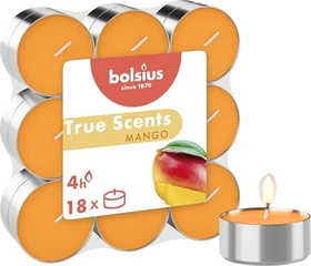 Bolsius Aromatic Tealights Exotic Mango Duftkerze, 18 Stück